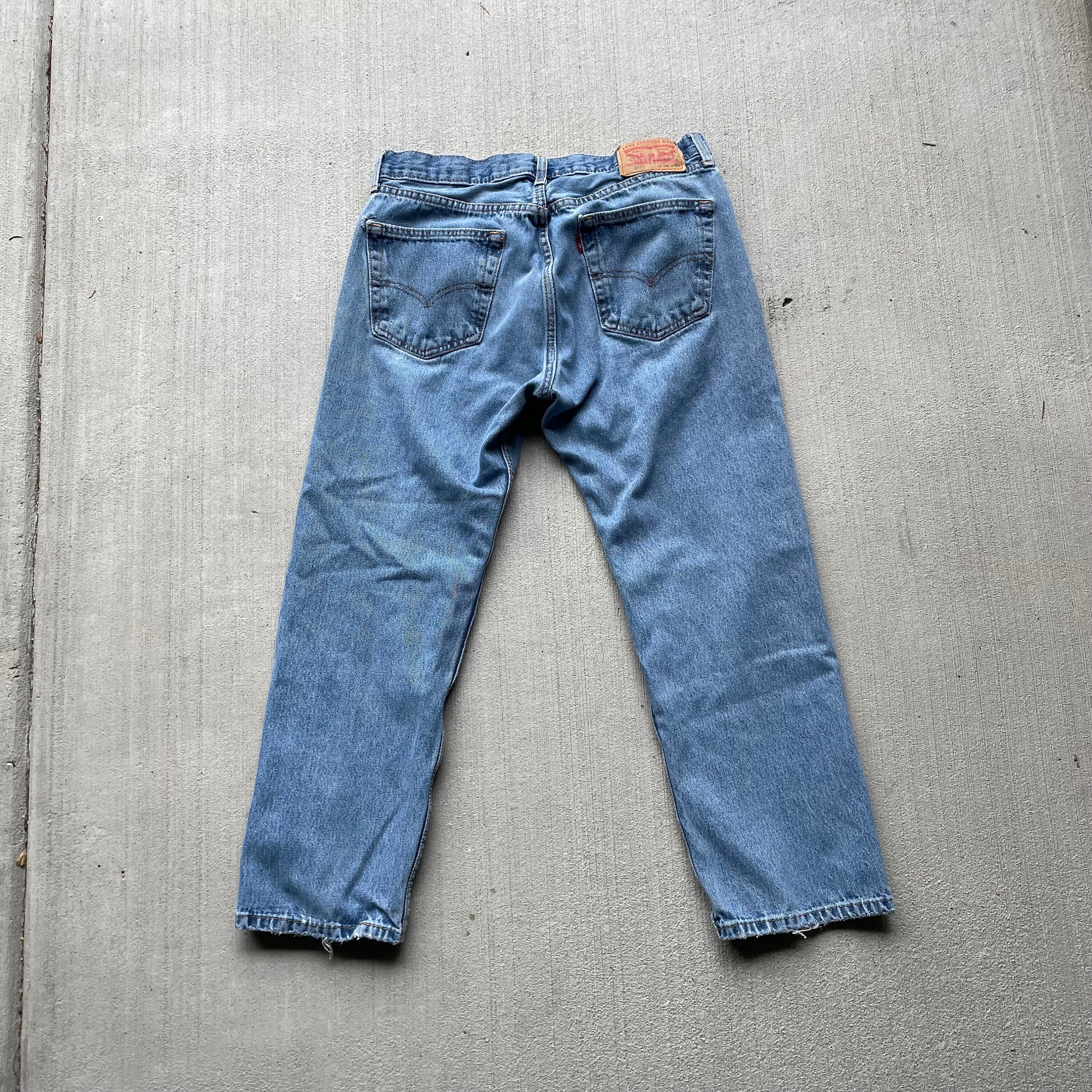 Levis 505 Vintage 90s Straight Leg Blue Jeans | Short Inseam | 34 