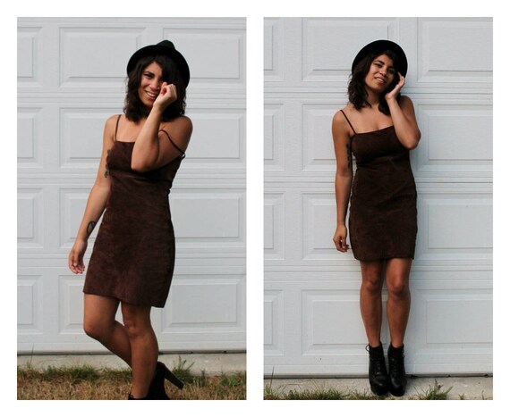 suede mini dress