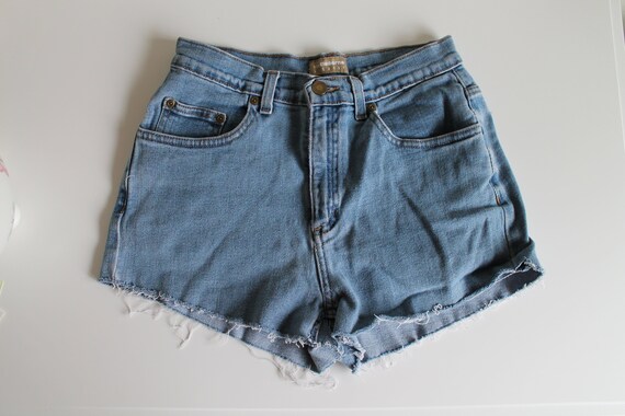 high rise cut off jean shorts