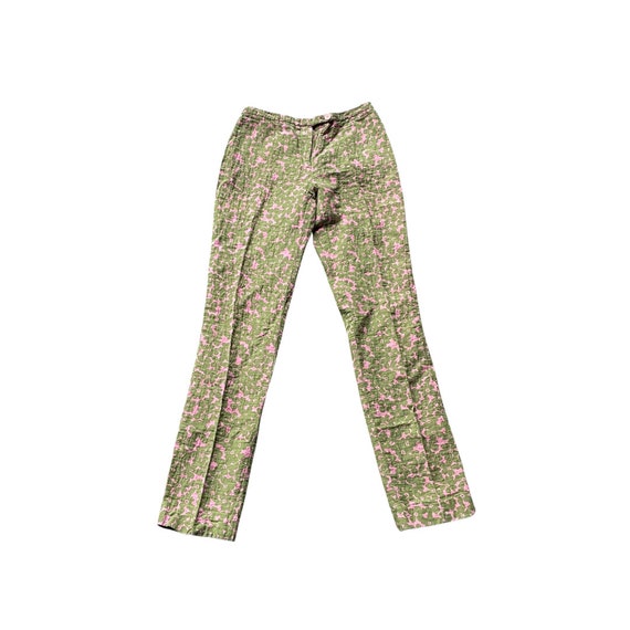 Moschino Cheap & Chic Pink + Green Floral Pant Cotton an