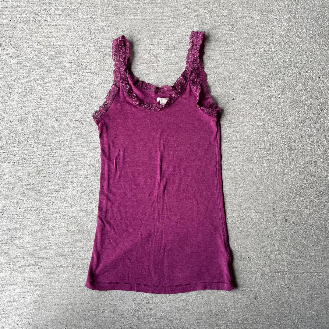 Y2K Purple Fuzzy Knit Tank (XS/S)