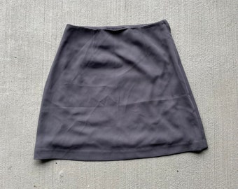 Vintage 90s Y2K dark grey corpcore mini skirt | size xs/s