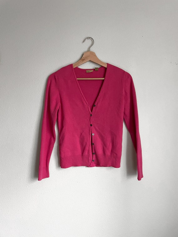 Hot Pink Y2K Era Cardigan | Early 2000's | Size XS