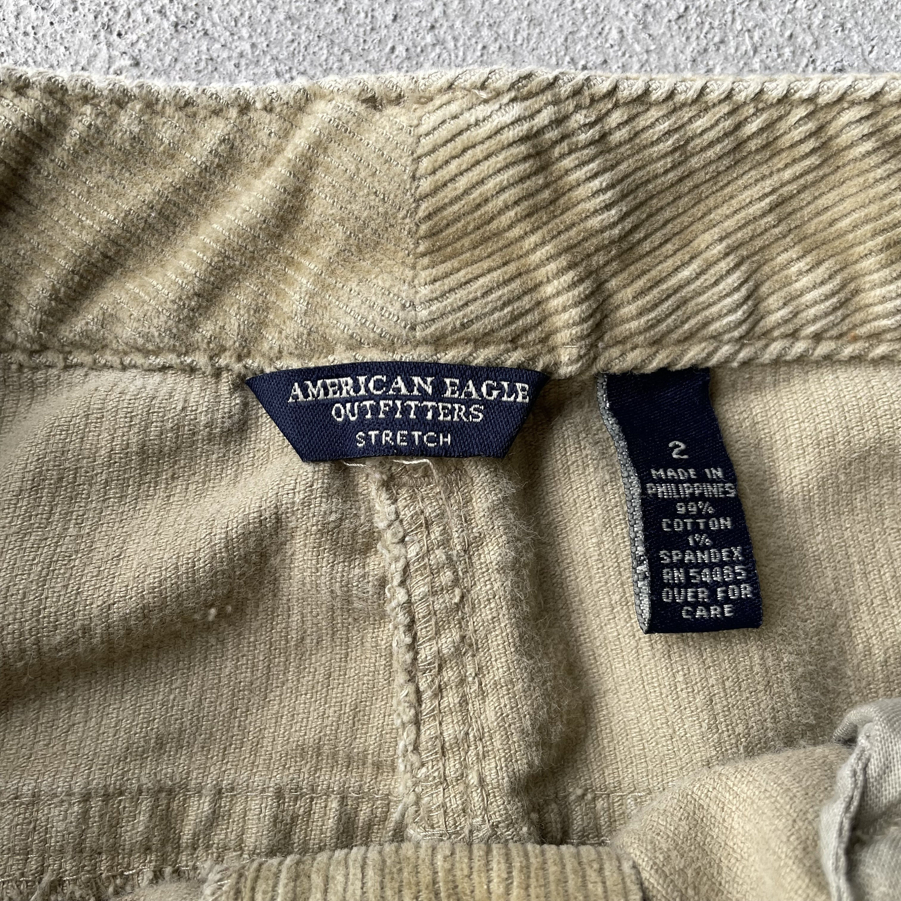 2000s Corduroy Tan Skirt With Slits American Eagle Outfitters Etsy UK