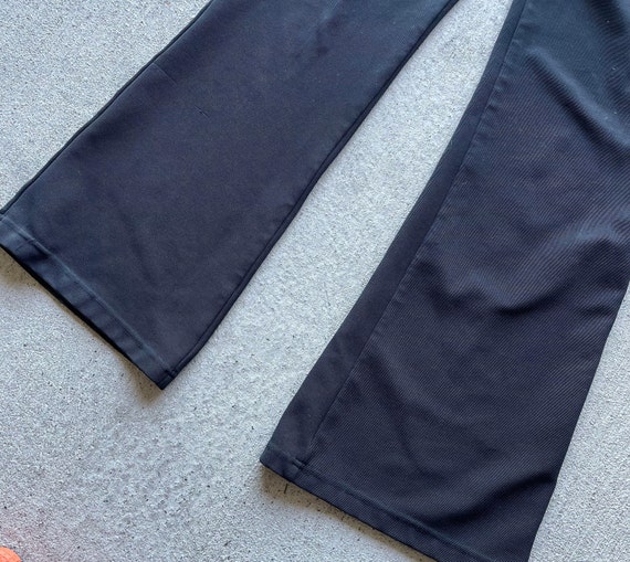 90s Black Flare Stretch Mid Rise Pants | Size S - image 4