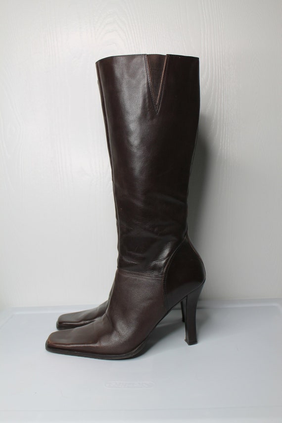 leather square toe boots