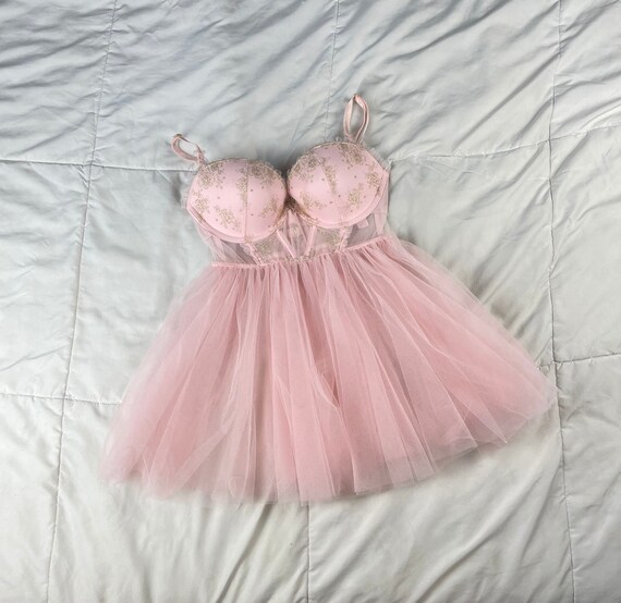 Victoria Secret Ballerina Costume For Sale RARE Victoria's Secret Ballerina Tulle Babydoll 34C - Gem