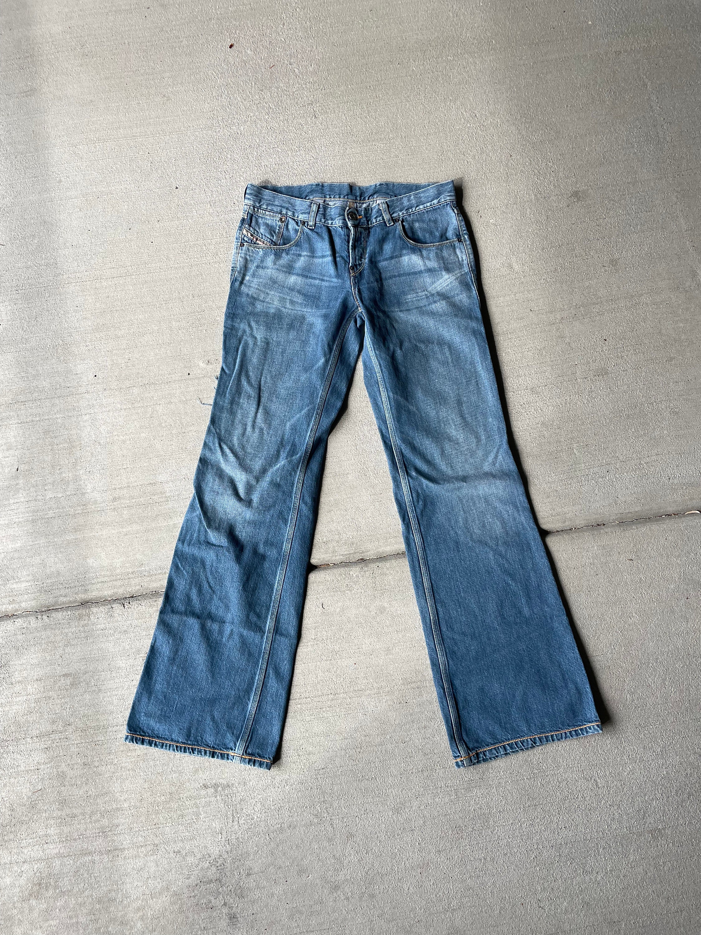 Diesel Y2K Ultra Low Rise Loose Flare Jeans | 2004 Era Vintage