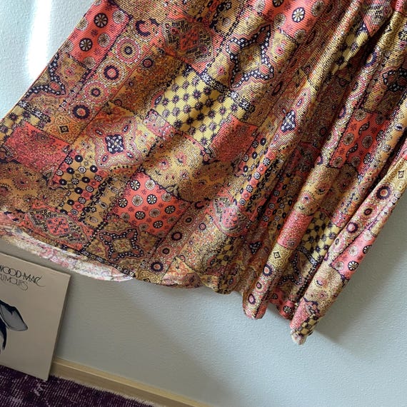 60s vintage psychedelic patchwork print jumpsuit … - image 8