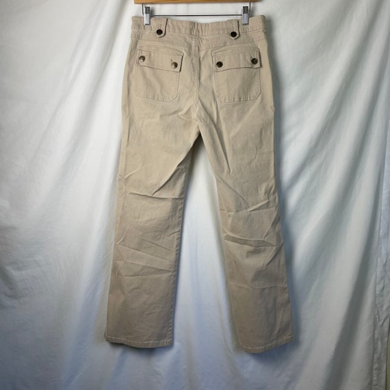 Y2K Beige Khaki Low Rise Flare Cargo Pants - image 3