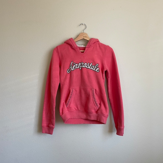 Y2K vintage 00s pink aeropostale logo hoodie