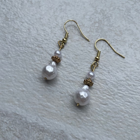 Wendalern Boho Perla Orecchini A Goccia Oro Lunga Nappa Perla Orecchini Pendenti Perla Perla Foglia Orecchini Dichiarazione Doppia Perla Finta Orecchini Perla D'argento Gioielli Da Sposa Per Le Donne