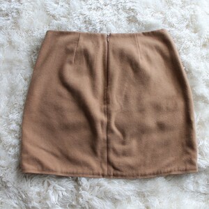 Vintage 90s Tan Mini Skirt Nude Skirt 90s Does Mod image 2