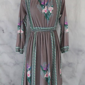 Vintage 70's Sheer Floral Midi Dress