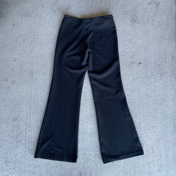 90s Black Flare Stretch Mid Rise Pants | Size S - image 5