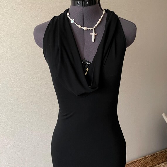PACO RABANNE Vintage Black Cowl Neck Bodycon Dress - Etsy