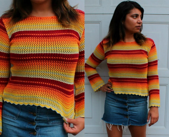 colorful striped sweater