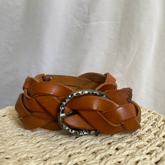 Vintage Braided Thick Leather Belt