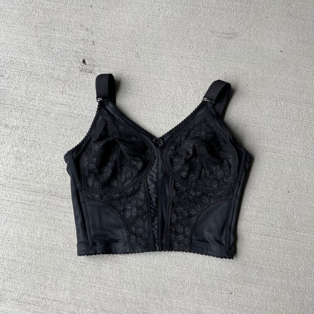 90s Black Lace Corset Gown (S)