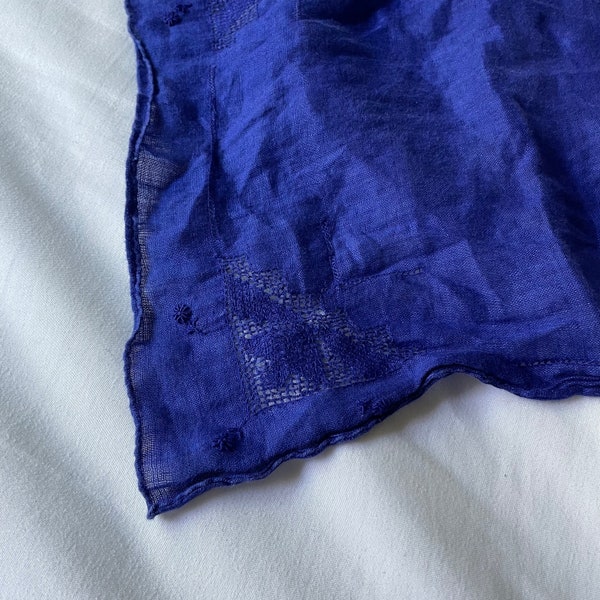 Vintage Indigo Blue Hankie