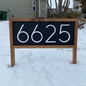 House Number Yard Sign | Address Sign for yard | Stake Sign address | Address Stake Sign | House Number Stake sign for Yard
