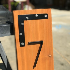 The Aurora | Cedar House Numbers | Black House Numbers | Address Plaque ...