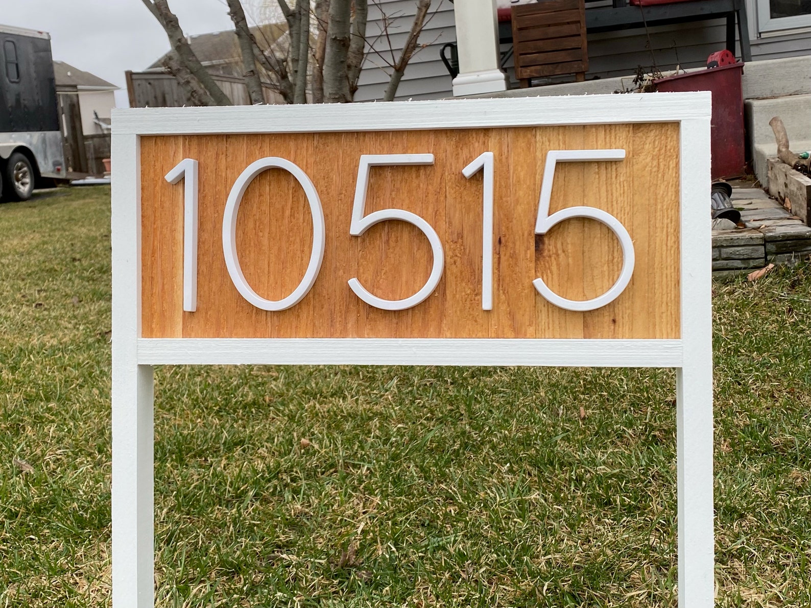 House Number Yard Sign Address Sign for Yard Stake Sign Etsy Denmark