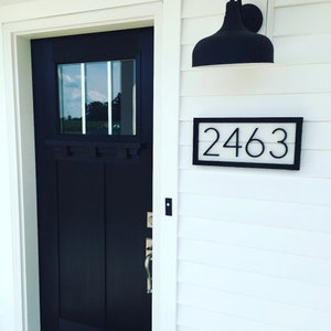Black and White Shiplap House Numbers |  Address Sign |  Black House Numbers | Address Plaque  |  Modern Farmhouse