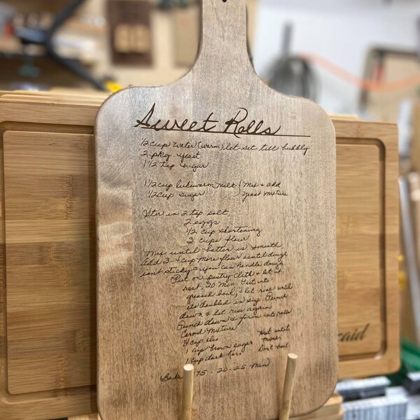 Recipe Cutting Boards |  Custom engraved cutting boards  |  Grandmas recipe