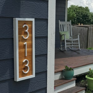 White Cedar  |  Cedar House Numbers | CedarAddress Sign |  White House Numbers | Address Plaque