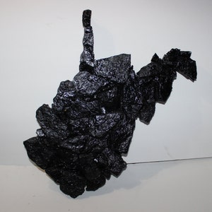 24” WV real coal wall decor, statement piece, free domestic shipping
