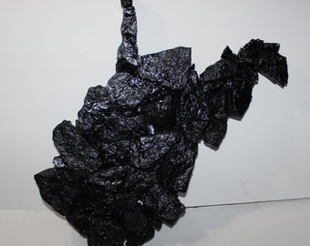 24” WV real coal wall decor, statement piece, free domestic shipping