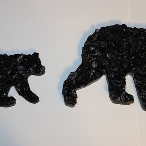 Real coal black bear wall hanging decor. Choice of 4 sizes image 4