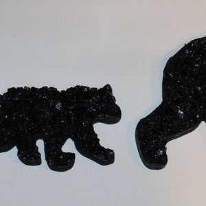 Real coal black bear wall hanging decor. Choice of 4 sizes image 5