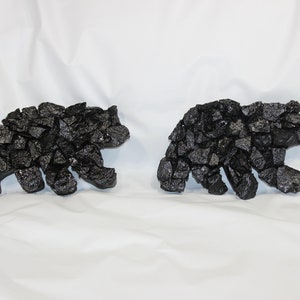 Real coal black bear wall hanging decor. Choice of 4 sizes image 8