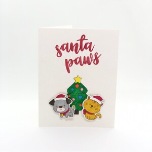 LIMITED EDITION PLANTABLE: Santa Paws, Santa Dog, Santa Cat, Christmas Cat, Christmas Dog, Punny Christmas, Punny Pets, Seed Paper, Poppy image 3