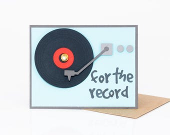 For the Record Happy Birthday, Best Dad Record, You’re the Best Dad Ever, Record Player, Music, Happy Anniversary