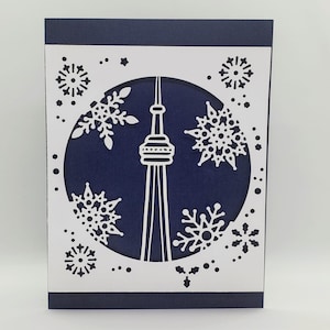 Navidad de Toronto, Tarjeta navideña de Toronto, Invierno en Toronto, Winter Wonderland en Toronto, Toronto Snowglobe imagen 1