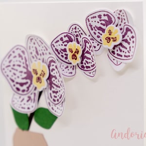 MOTHERS DAY Orchids, Happy Anniversary, Orchid, Valentines, birthday, Thinking of You, With Sympathy, Flowers, Pop up Orchid, Orchid Card imagem 2