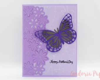 MOTHER’S DAY: Butterfly Mother’s Day, Butterfly lover, Butterfly for mom, Handmade Mother’s Day card, Handmade pop up card, pop up butterfly