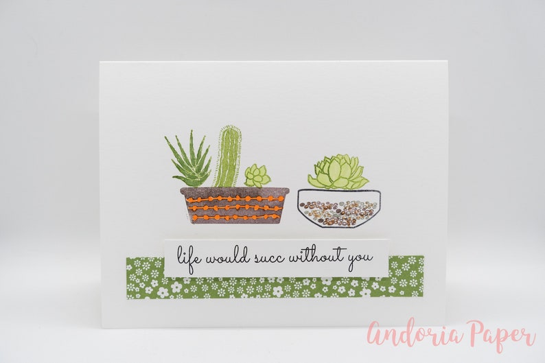 Life Would Succ Without You, Punny Succulent, Succulent Birthday, Plants for Mom,Plantable Card,Plant Mom, Plant a Card image 4