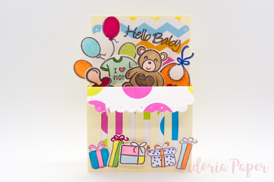 Baby Box Card Baby Congratulations on Your New Etsy