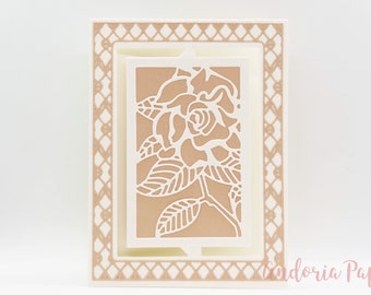 Spinning Rose Card, Birthday Rose, Mother's Day Rose, Anniversary, love card, mother's day card