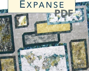 Expanse Quilt PDF pattern - for horizontally printed fabric panels