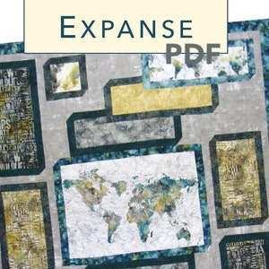 Expanse Quilt PDF pattern - for horizontally printed fabric panels