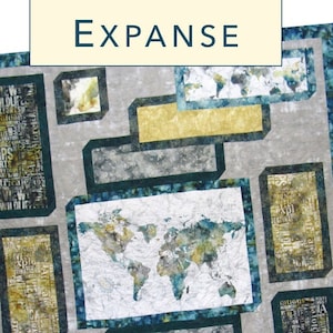 Expanse Quilt pattern - for horizontally printed fabric panels