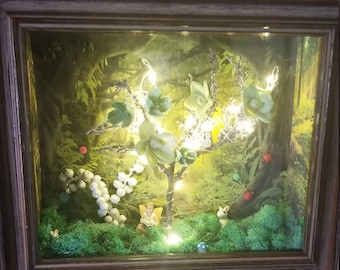 Fae in the forest diorama