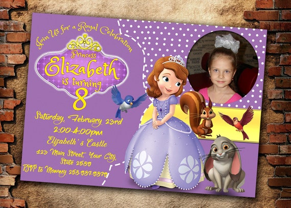 Invitations Anniversaire Princesse Sofia X6 Jeux Et Jouets Decorations Et Accessoires De Fetes Lawawarenesssociety In