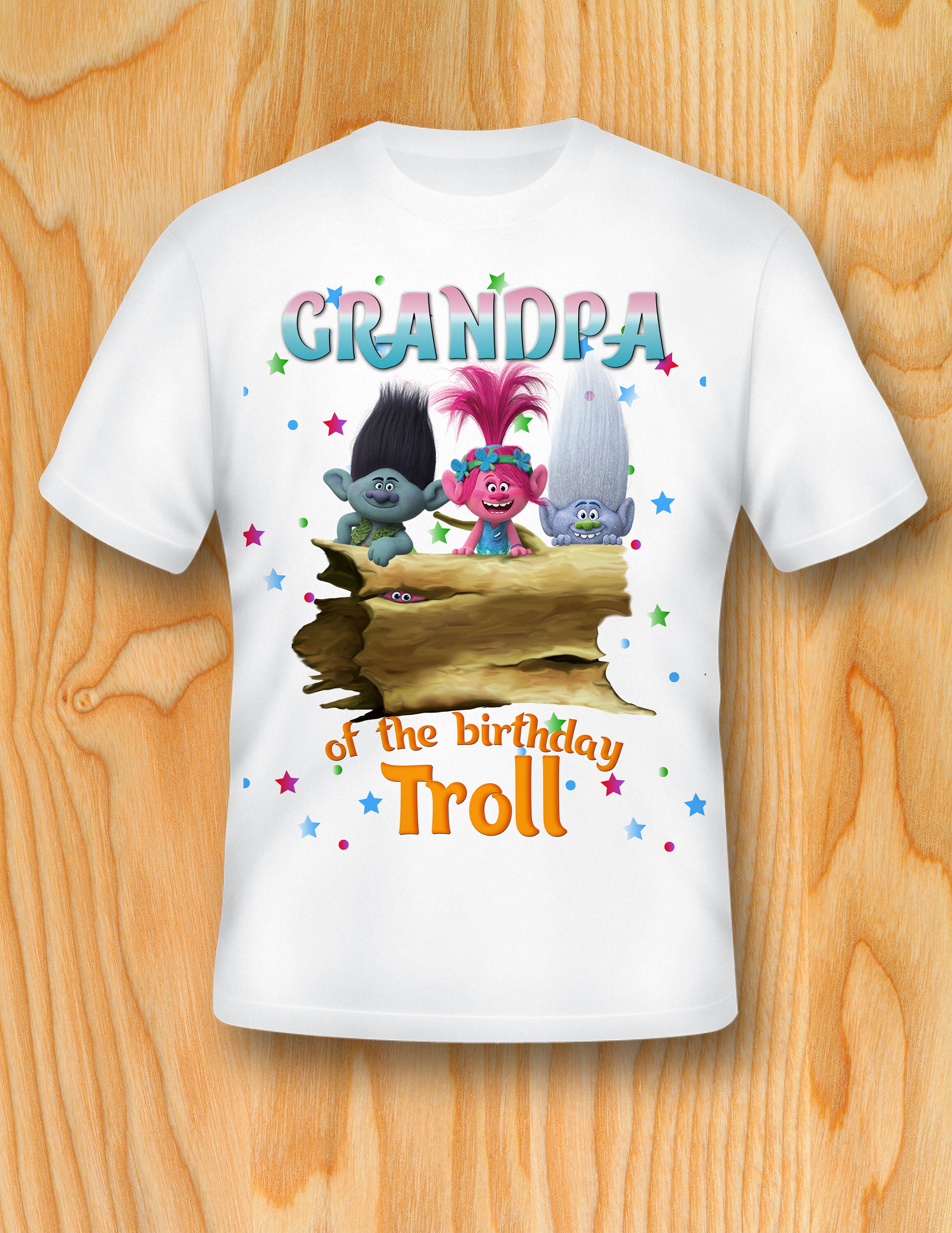 trolls birthday iron on transfer