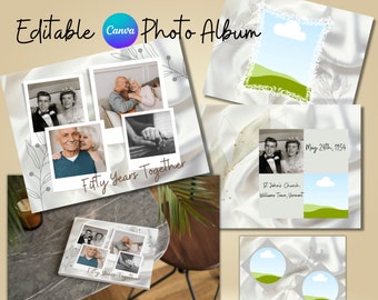 Digital Photo Album Canva Album Template For DIY Crafters Digital Album Scrapbook Template  Photo Album Grandchildren.
